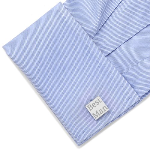 Square Infinity Engravable Cufflinks – Stainless Steel
