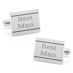 Engravable Etched Frame Cufflinks in Stainless Steel