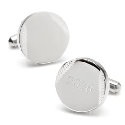 Engravable Baseball Cufflinks