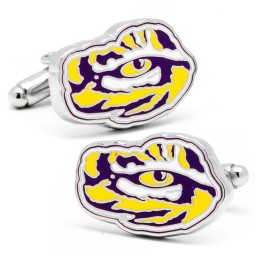 NCAA- LSU Tiger's Eye Cufflinks in