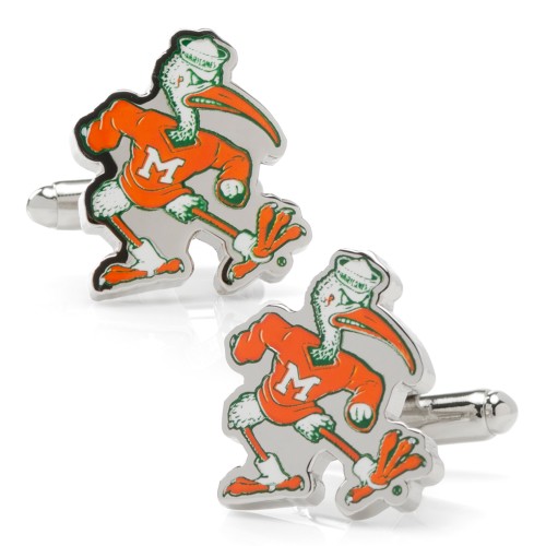NCAA- Vintage University of Miami Hurricanes Cufflinks