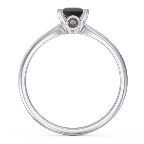 1/2 ct. Princess Gemstone Peek-A-Boo Engagement Ring with Tapered Band