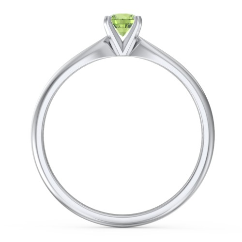 1/4 ct. Round Gemstone Engagement Ring with Tapered Band