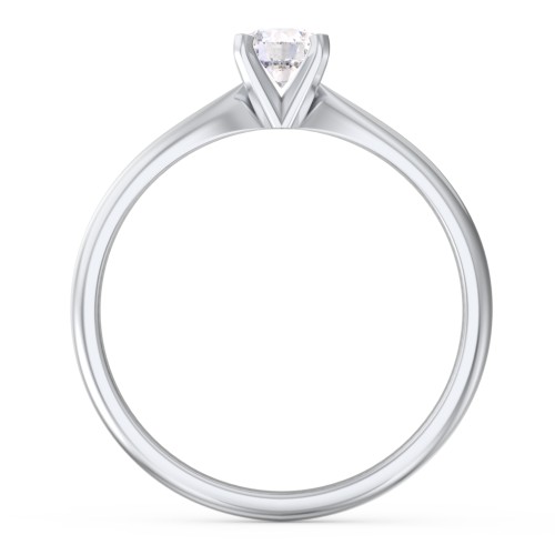 1/3 ct. Round Gemstone Engagement Ring with Tapered Band