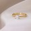 1/2 ct. Round Gemstone Engagement Ring with Tapered Band – 9kt Yellow Gold with Cubic Zirconia