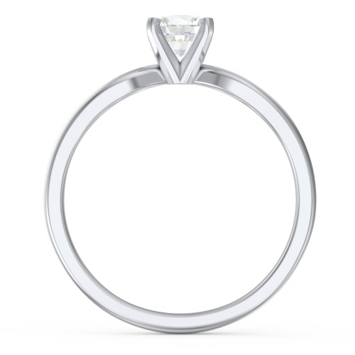 1/2 ct. Round Gemstone Split Engagement Ring