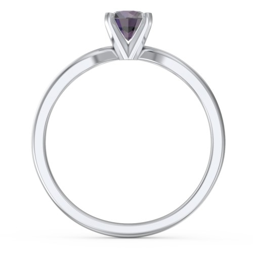 1/2 ct. Round Gemstone Split Engagement Ring