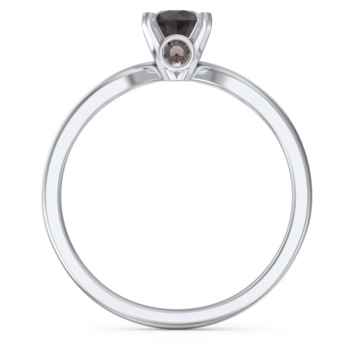 1/2 ct. Round Gemstone Split Peek-A-Boo Engagement Ring