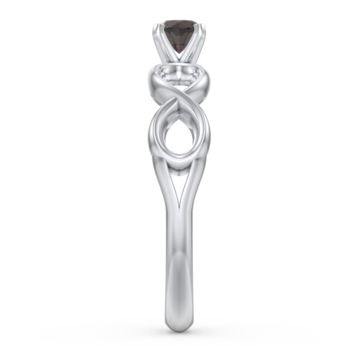 1/4 ct. Round Gemstone Infinity Engagement Ring