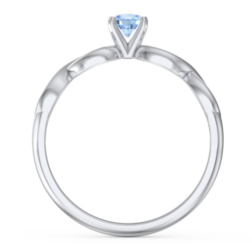 1/4 ct. Round Gemstone Infinity Engagement Ring