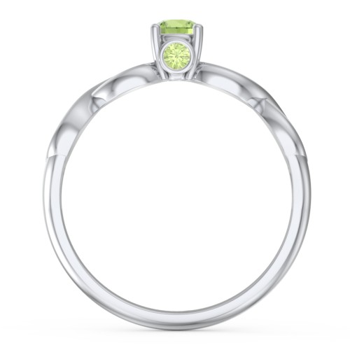 1/4 ct. Round Gemstone Infinity Peek-A-Boo Engagement Ring