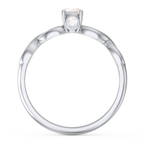 1/4 ct. Round Gemstone Infinity Peek-A-Boo Engagement Ring