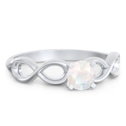 1/2 ct. Round Gemstone Infinity Engagement Ring