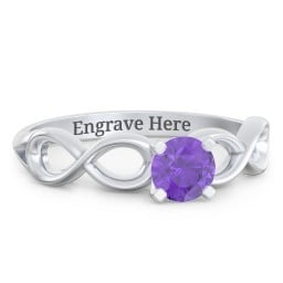 1/2 ct. Round Gemstone Infinity Engagement Ring