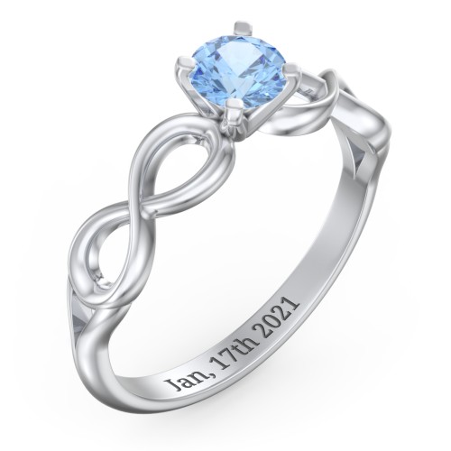 1/2 ct. Round Gemstone Infinity Engagement Ring