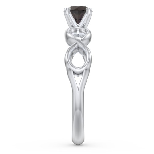 1/2 ct. Round Gemstone Infinity Engagement Ring