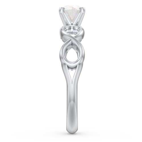 1/2 ct. Round Gemstone Infinity Engagement Ring