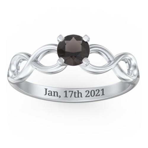 1/2 ct. Round Gemstone Infinity Engagement Ring