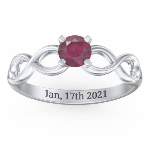 1/2 ct. Round Gemstone Infinity Engagement Ring