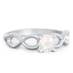 1/2 ct. Round Gemstone Infinity Peek-A-Boo Engagement Ring