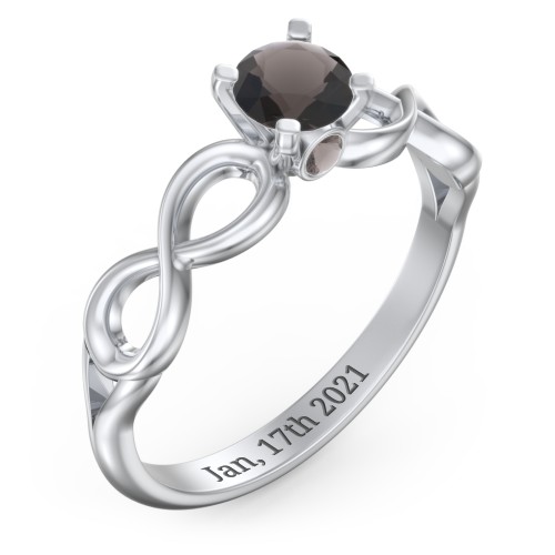 1/2 ct. Round Gemstone Infinity Peek-A-Boo Engagement Ring