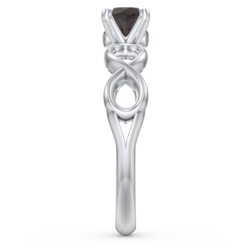 1/2 ct. Round Gemstone Infinity Peek-A-Boo Engagement Ring