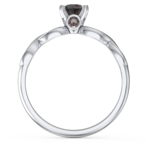 1/2 ct. Round Gemstone Infinity Peek-A-Boo Engagement Ring
