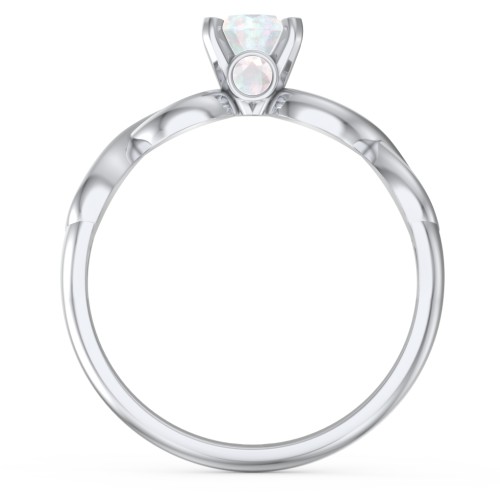 1/2 ct. Round Gemstone Infinity Peek-A-Boo Engagement Ring