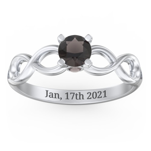1/2 ct. Round Gemstone Infinity Peek-A-Boo Engagement Ring