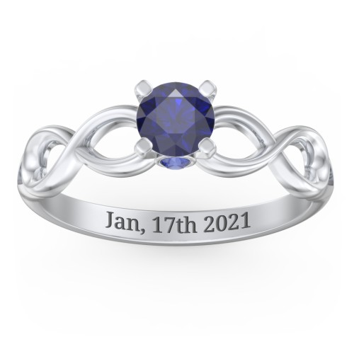 1/2 ct. Round Gemstone Infinity Peek-A-Boo Engagement Ring