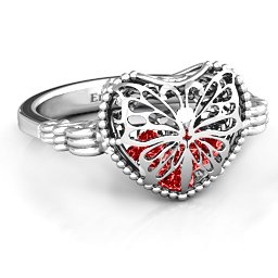 Caged Hearts Ring with 2-6 Stones