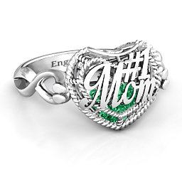 Caged Hearts Ring with 2-6 Stones