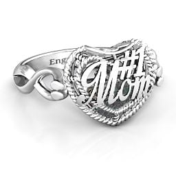 Caged Hearts Ring with 2-6 Stones
