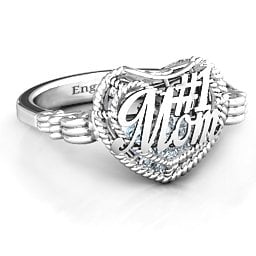 Caged Hearts Ring with 2-6 Stones