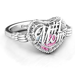 Caged Hearts Ring with 2-6 Stones