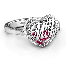 Caged Hearts Ring with 2-6 Stones