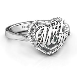 Caged Hearts Ring with 2-6 Stones