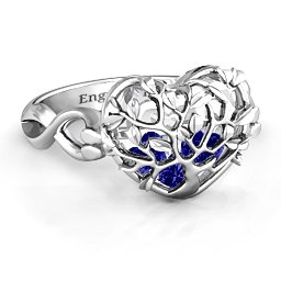 Caged Hearts Ring with 2-6 Stones