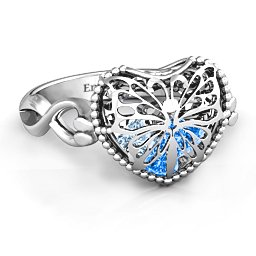 Caged Hearts Ring with 2-6 Stones