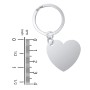Engravable Photo Heart Disc Keychain