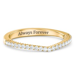 The Brigitte Wedding Band in 9K Solid Yellow Gold with Diamond