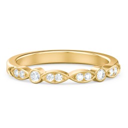 The Audrey Wedding Band in 9K Solid Yellow Gold with Lab Diamond