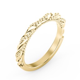 The Rita Wedding Band in 9K Solid Yellow Gold