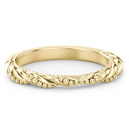 The Rita Wedding Band in 9K Solid Yellow Gold