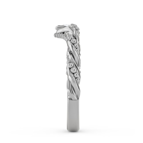 The Rita Diamond Wedding Band – 14K White Gold with Lab Diamond