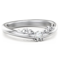 The Sophia Diamond Wedding Band – 14K White Gold with Lab Diamond