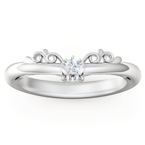 The Sophia Diamond Wedding Band – 14K White Gold with Lab Diamond