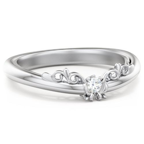 The Sophia Diamond Wedding Band – 14K White Gold with Lab Diamond