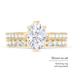 Solitaire Diamond Engagement Ring with Accents and Bow Detail