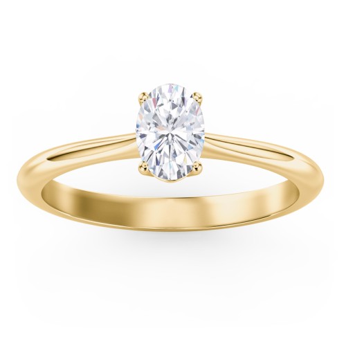 Classic Solitaire Engagement Ring – 9kt Yellow Gold